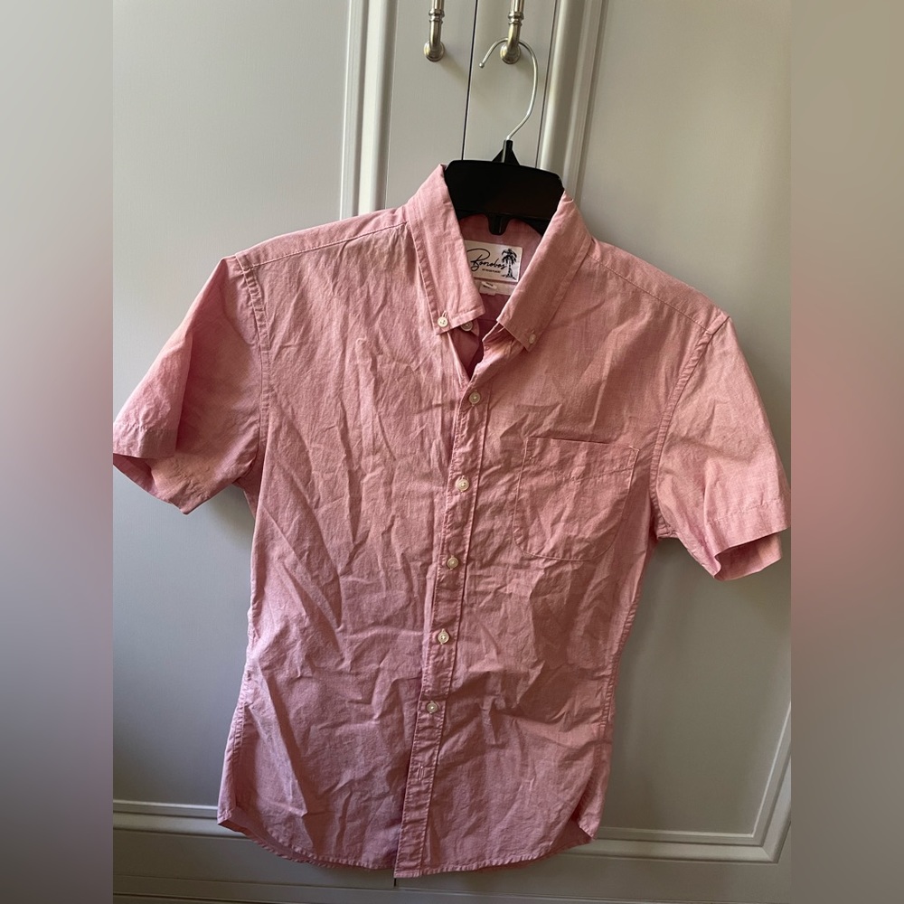 Bonobos tailored polo in salmon, size S